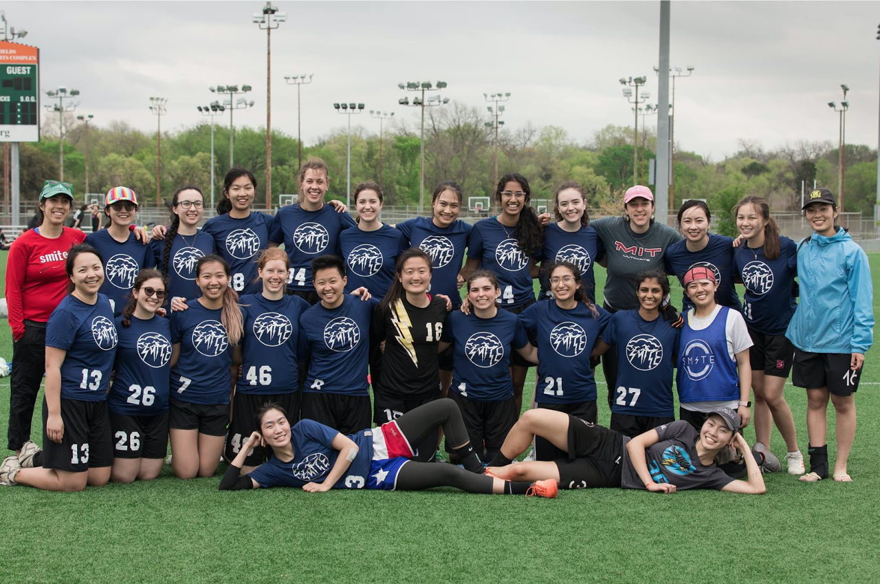 Team posing after game