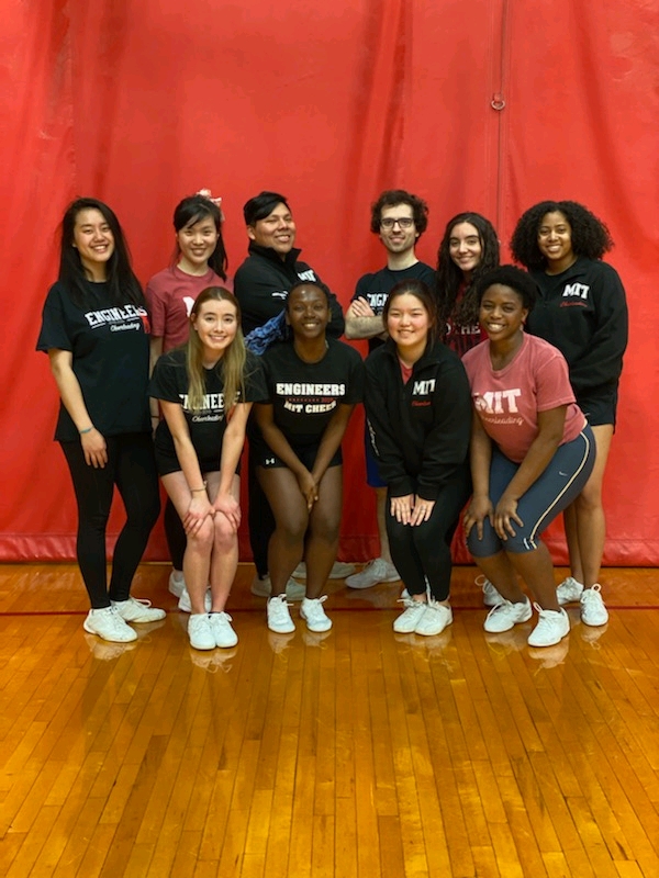 Cheer students posing in dupont